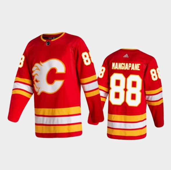 Men's Calgary Flames #88 Andrew Mangiapane Red Stitched Jersey